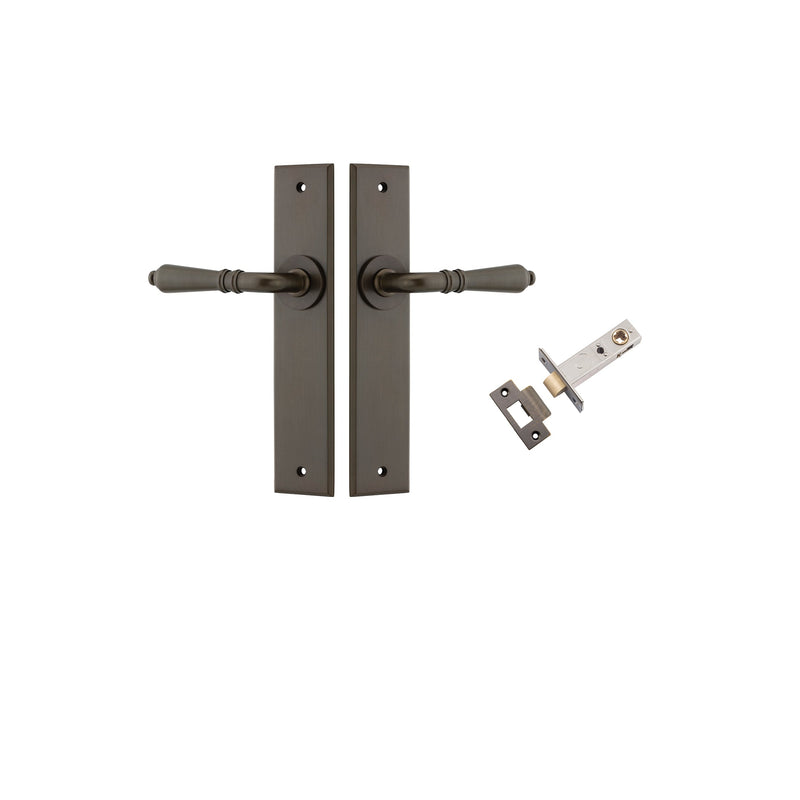 IVER SARLAT DOOR LEVER HANDLE ON CHAMFERED BACKPLATE - CUSTOMISE TO YOUR NEEDS