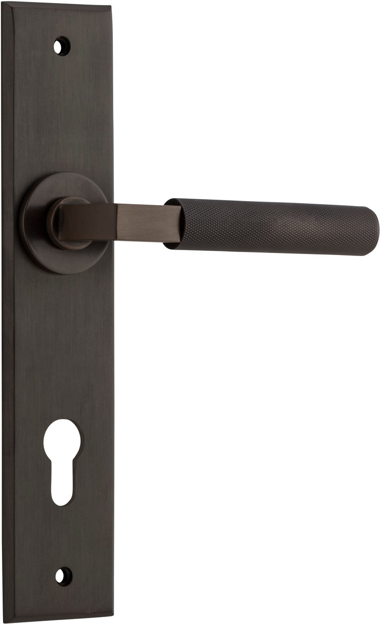 IVER BRUNSWICK DOOR LEVER HANDLE ON CHAMFERED BACKPLATE - CUSTOMISE TO YOUR NEEDS