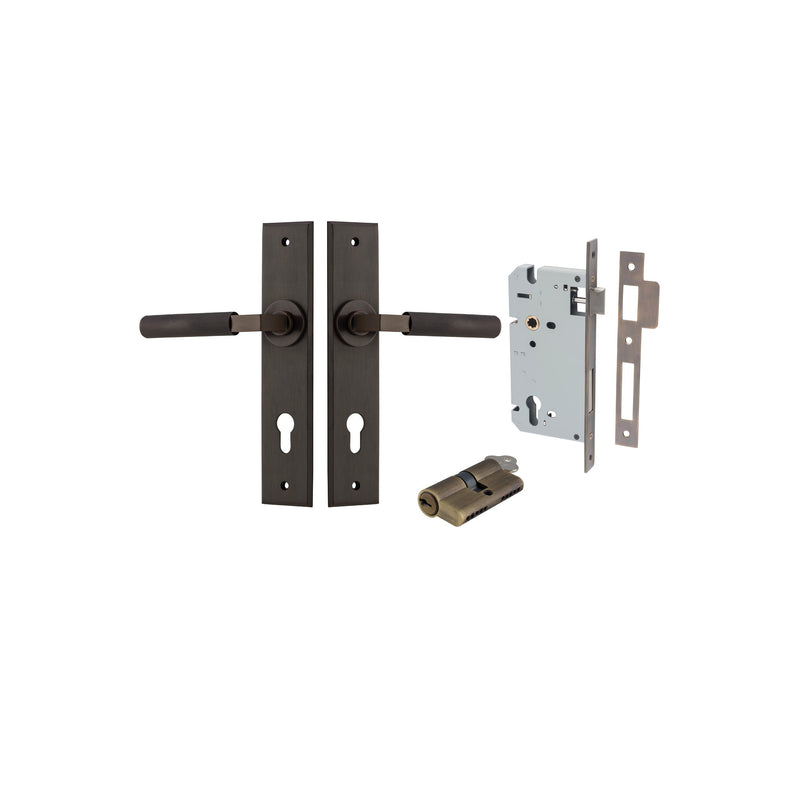 IVER BRUNSWICK DOOR LEVER HANDLE ON CHAMFERED BACKPLATE - CUSTOMISE TO YOUR NEEDS