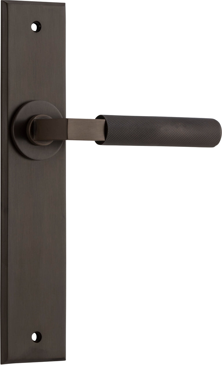 IVER BRUNSWICK DOOR LEVER HANDLE ON CHAMFERED BACKPLATE - CUSTOMISE TO YOUR NEEDS