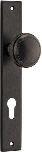 IVER PADDINGTON DOOR KNOB ON RECTANGULAR BACKPLATE - CUSTOMISE TO YOUR NEEDS