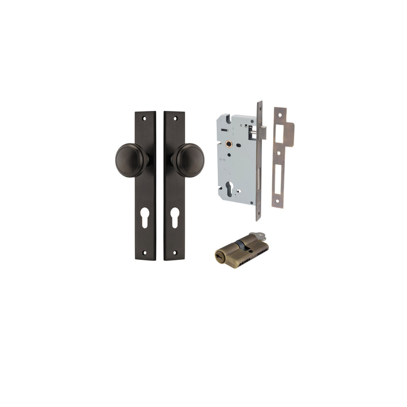 IVER PADDINGTON DOOR KNOB ON RECTANGULAR BACKPLATE - CUSTOMISE TO YOUR NEEDS