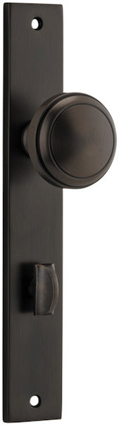 IVER PADDINGTON DOOR KNOB ON RECTANGULAR BACKPLATE - CUSTOMISE TO YOUR NEEDS