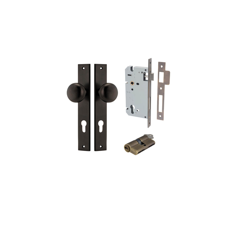 IVER CAMBRIDGE DOOR KNOB ON RECTANGULAR BACKPLATE - CUSTOMISE TO YOUR NEEDS