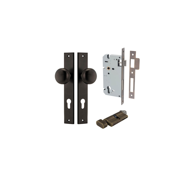 IVER CAMBRIDGE DOOR KNOB ON RECTANGULAR BACKPLATE - CUSTOMISE TO YOUR NEEDS