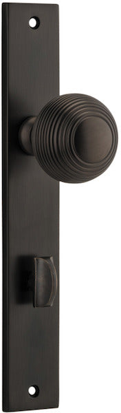 IVER GUILDFORD DOOR KNOB ON RECTANGULAR BACKPLATE - CUSTOMISE TO YOUR NEEDS