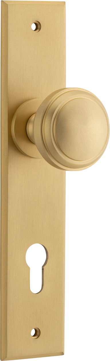 IVER PADDINGTON DOOR KNOB ON CHAMFERED BACKPLATE - CUSTOMISE TO YOUR NEEDS