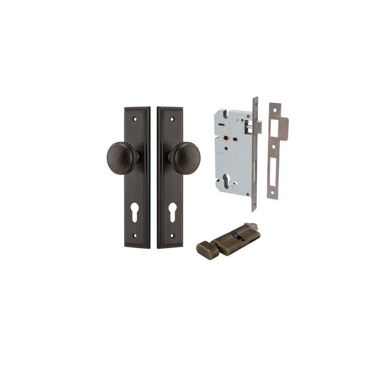 IVER PADDINGTON DOOR KNOB ON STEPPED BACKPLATE - CUSTOMISE TO YOUR NEEDS