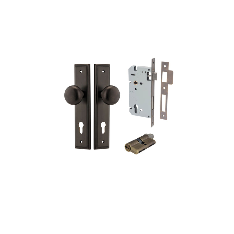 IVER CAMBRIDGE DOOR KNOB ON STEPPED BACKPLATE - CUSTOMISE TO YOUR NEEDS