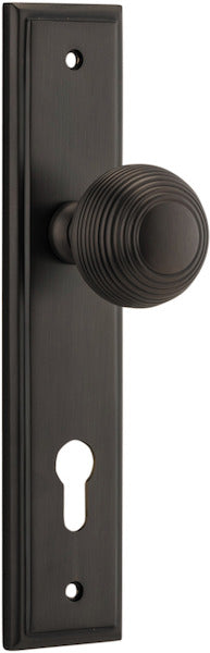 IVER GUILDFORD DOOR KNOB ON STEPPED BACKPLATE - CUSTOMISE TO YOUR NEEDS