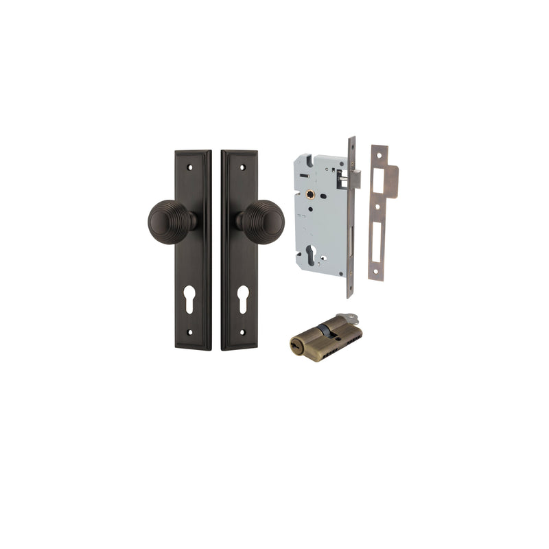 IVER GUILDFORD DOOR KNOB ON STEPPED BACKPLATE - CUSTOMISE TO YOUR NEEDS