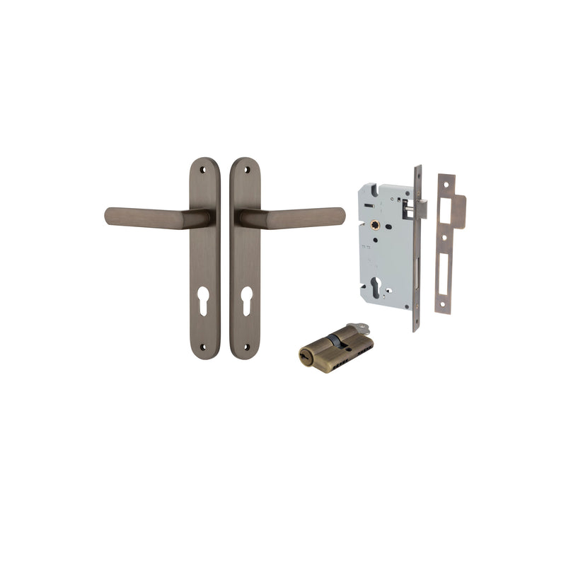 IVER OSAKA DOOR LEVER HANDLE ON OVAL BACKPLATE - CUSTOMISE TO YOUR NEEDS