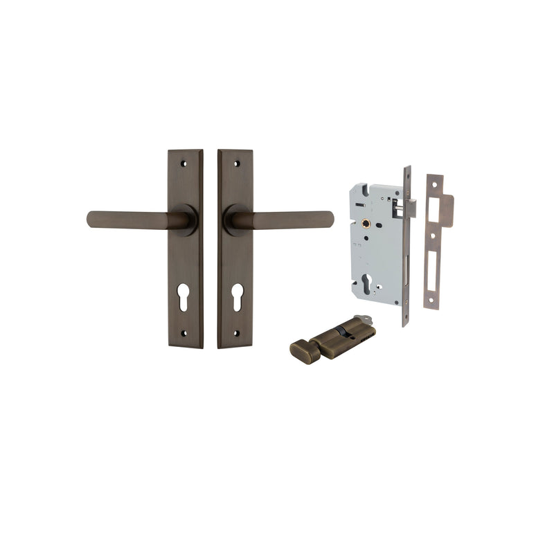 IVER OSAKA DOOR LEVER HANDLE ON CHAMFERED BACKPLATE - CUSTOMISE TO YOUR NEEDS