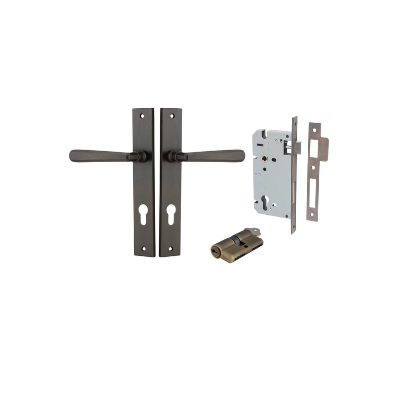 IVER COPENHAGEN DOOR LEVER HANDLE ON RECTANGULAR BACKPLATE - CUSTOMISE TO YOUR NEEDS