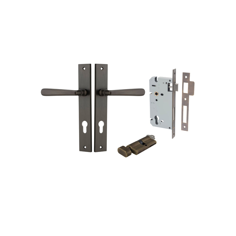 IVER COPENHAGEN DOOR LEVER HANDLE ON RECTANGULAR BACKPLATE - CUSTOMISE TO YOUR NEEDS