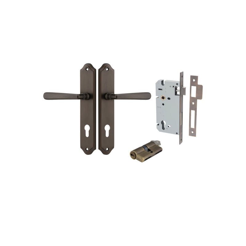 IVER COPENHAGEN DOOR LEVER HANDLE ON SHOULDERED BACKPLATE - CUSTOMISE TO YOUR NEEDS