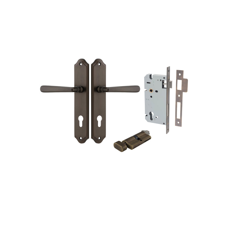 IVER COPENHAGEN DOOR LEVER HANDLE ON SHOULDERED BACKPLATE - CUSTOMISE TO YOUR NEEDS