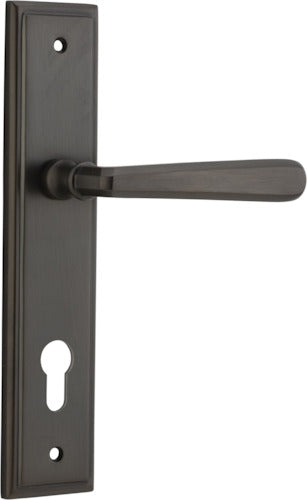 IVER COPENHAGEN DOOR LEVER HANDLE ON STEPPED BACKPLATE - CUSTOMISE TO YOUR NEEDS