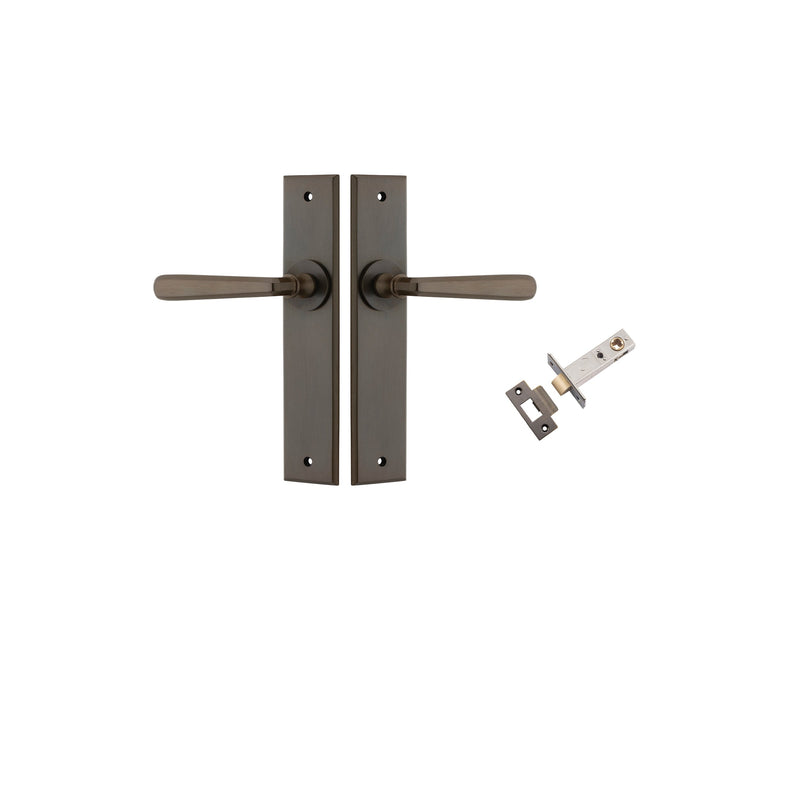 IVER COPENHAGEN DOOR LEVER HANDLE ON CHAMFERED BACKPLATE - CUSTOMISE TO YOUR NEEDS