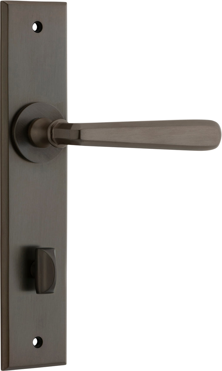 IVER COPENHAGEN DOOR LEVER HANDLE ON CHAMFERED BACKPLATE - CUSTOMISE TO YOUR NEEDS