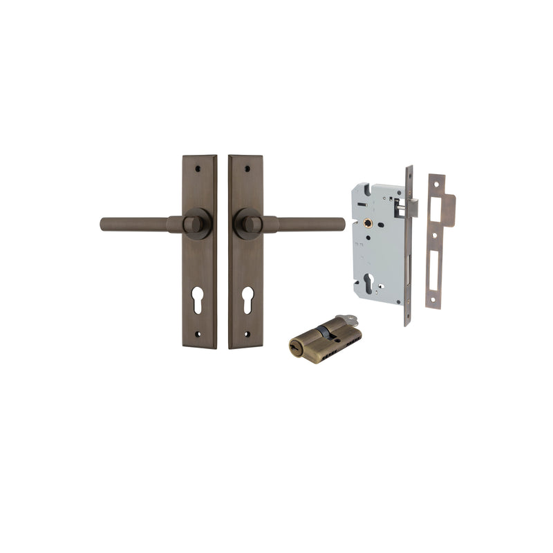 IVER HELSINKI DOOR LEVER HANDLE ON CHAMFERED BACKPLATE - CUSTOMISE TO YOUR NEEDS