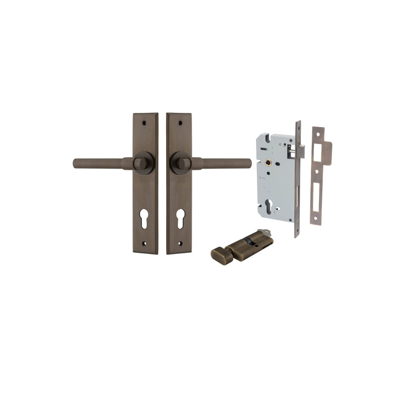 IVER HELSINKI DOOR LEVER HANDLE ON CHAMFERED BACKPLATE - CUSTOMISE TO YOUR NEEDS