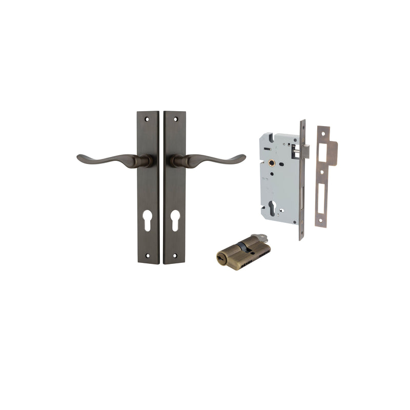 IVER STIRLING DOOR LEVER HANDLE ON RECTANGULAR BACKPLATE - CUSTOMISE TO YOUR NEEDS