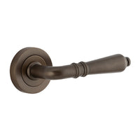 IVER SARLAT DOOR LEVER HANDLE ON ROUND ROSE - AVAILABLE IN VARIOUS FINISHES - CUSTOMISE TO YOUR NEEDS