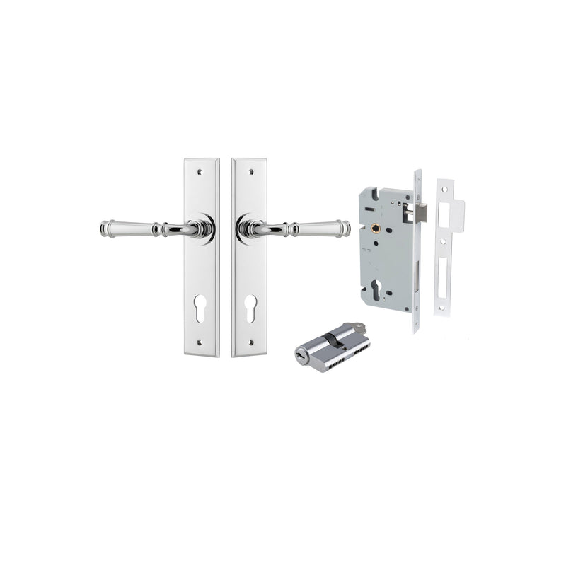 IVER VERONA DOOR LEVER HANDLE ON CHAMFERED BACKPLATE - CUSTOMISE TO YOUR NEEDS