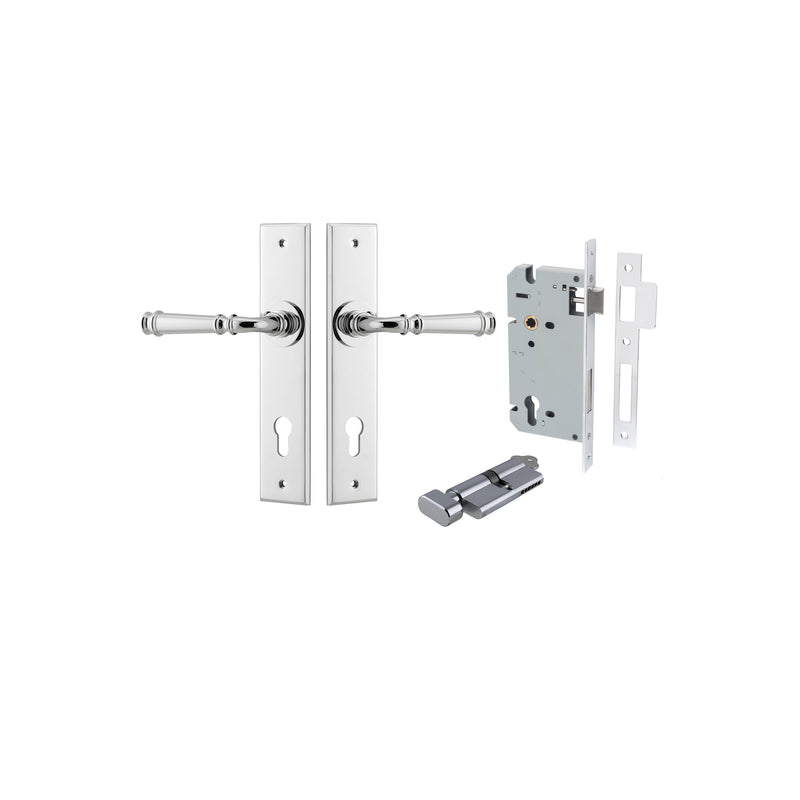 IVER VERONA DOOR LEVER HANDLE ON CHAMFERED BACKPLATE - CUSTOMISE TO YOUR NEEDS