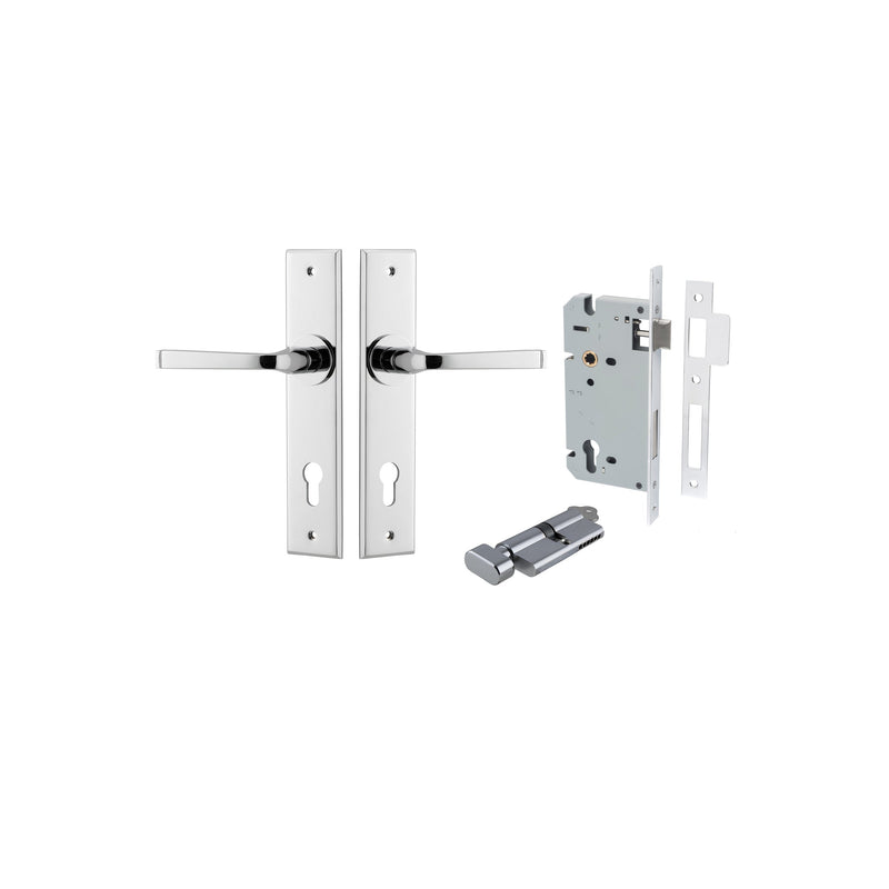 IVER ANNECY DOOR LEVER HANDLE ON CHAMFERED BACKPLATE - CUSTOMISE TO YOUR NEEDS