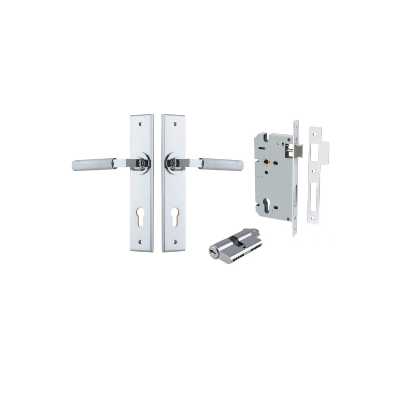 IVER BRUNSWICK DOOR LEVER HANDLE ON CHAMFERED BACKPLATE - CUSTOMISE TO YOUR NEEDS