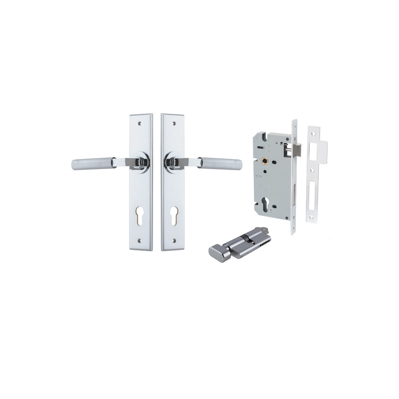 IVER BRUNSWICK DOOR LEVER HANDLE ON CHAMFERED BACKPLATE - CUSTOMISE TO YOUR NEEDS