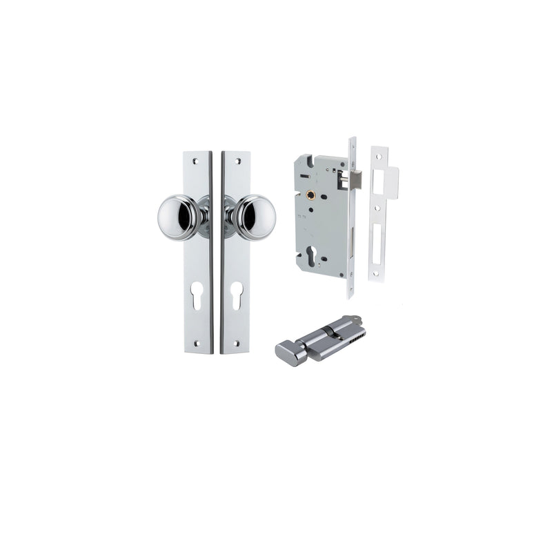 IVER PADDINGTON DOOR KNOB ON RECTANGULAR BACKPLATE - CUSTOMISE TO YOUR NEEDS