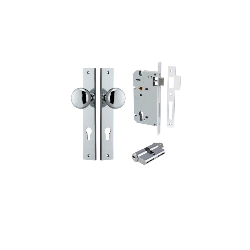 IVER CAMBRIDGE DOOR KNOB ON RECTANGULAR BACKPLATE - CUSTOMISE TO YOUR NEEDS