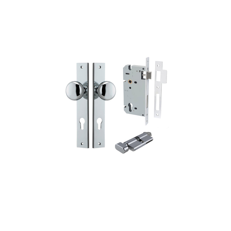 IVER CAMBRIDGE DOOR KNOB ON RECTANGULAR BACKPLATE - CUSTOMISE TO YOUR NEEDS