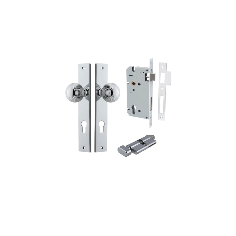 IVER GUILDFORD DOOR KNOB ON RECTANGULAR BACKPLATE - CUSTOMISE TO YOUR NEEDS