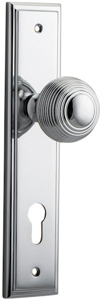 IVER GUILDFORD DOOR KNOB ON STEPPED BACKPLATE - CUSTOMISE TO YOUR NEEDS