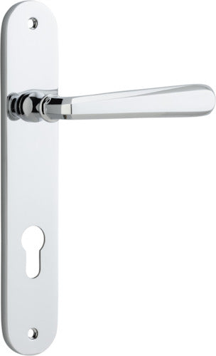 IVER COPENHAGEN DOOR LEVER HANDLE ON OVAL BACKPLATE - CUSTOMISE TO YOUR NEEDS