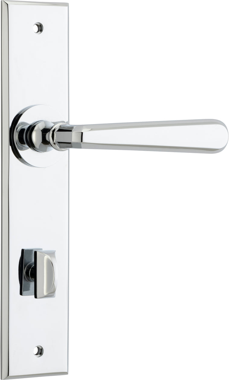 IVER COPENHAGEN DOOR LEVER HANDLE ON CHAMFERED BACKPLATE - CUSTOMISE TO YOUR NEEDS