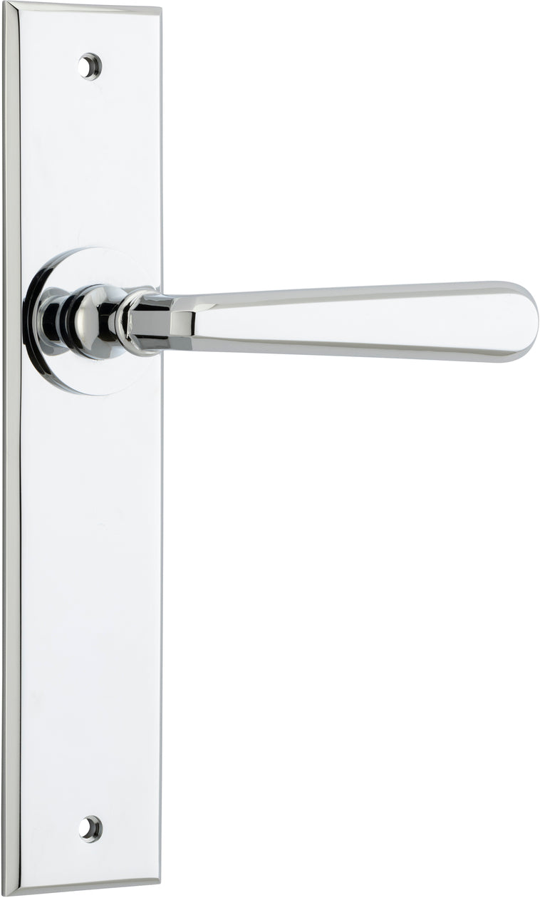 IVER COPENHAGEN DOOR LEVER HANDLE ON CHAMFERED BACKPLATE - CUSTOMISE TO YOUR NEEDS