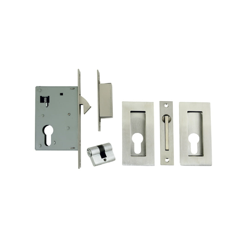 ZANDA SQUARE SLIDING DOOR EURO LOCK KIT