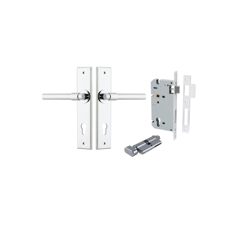 IVER HELSINKI DOOR LEVER HANDLE ON CHAMFERED BACKPLATE - CUSTOMISE TO YOUR NEEDS