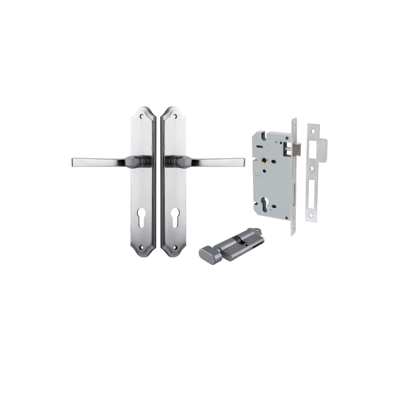 IVER ANNECY DOOR LEVER HANDLE ON SHOULDERED BACKPLATE - CUSTOMISE TO YOUR NEEDS