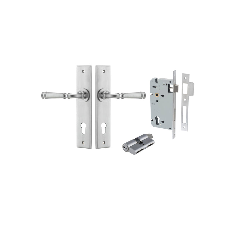 IVER VERONA DOOR LEVER HANDLE ON CHAMFERED BACKPLATE - CUSTOMISE TO YOUR NEEDS