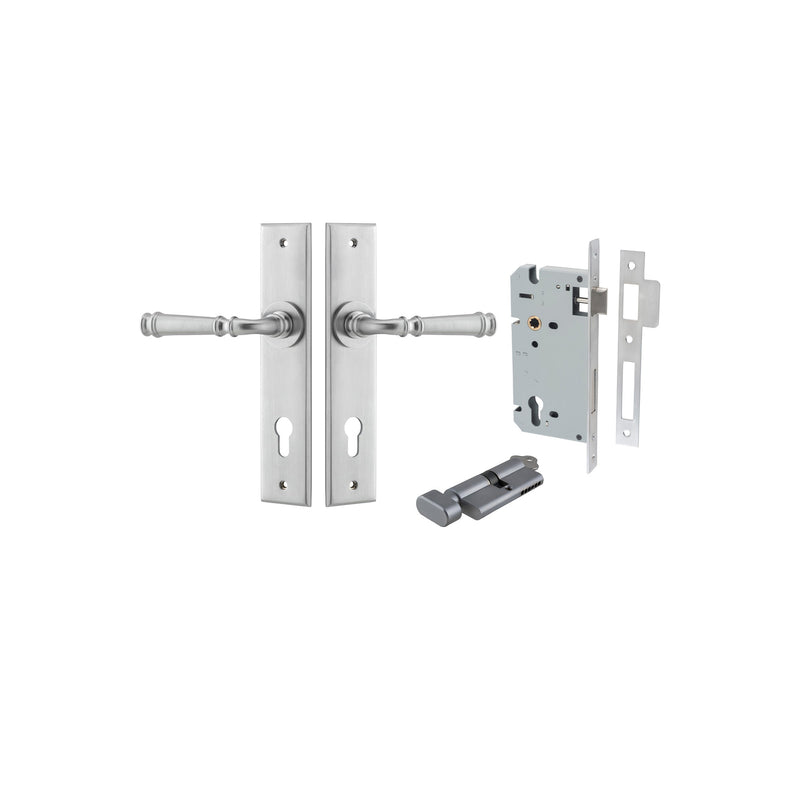 IVER VERONA DOOR LEVER HANDLE ON CHAMFERED BACKPLATE - CUSTOMISE TO YOUR NEEDS