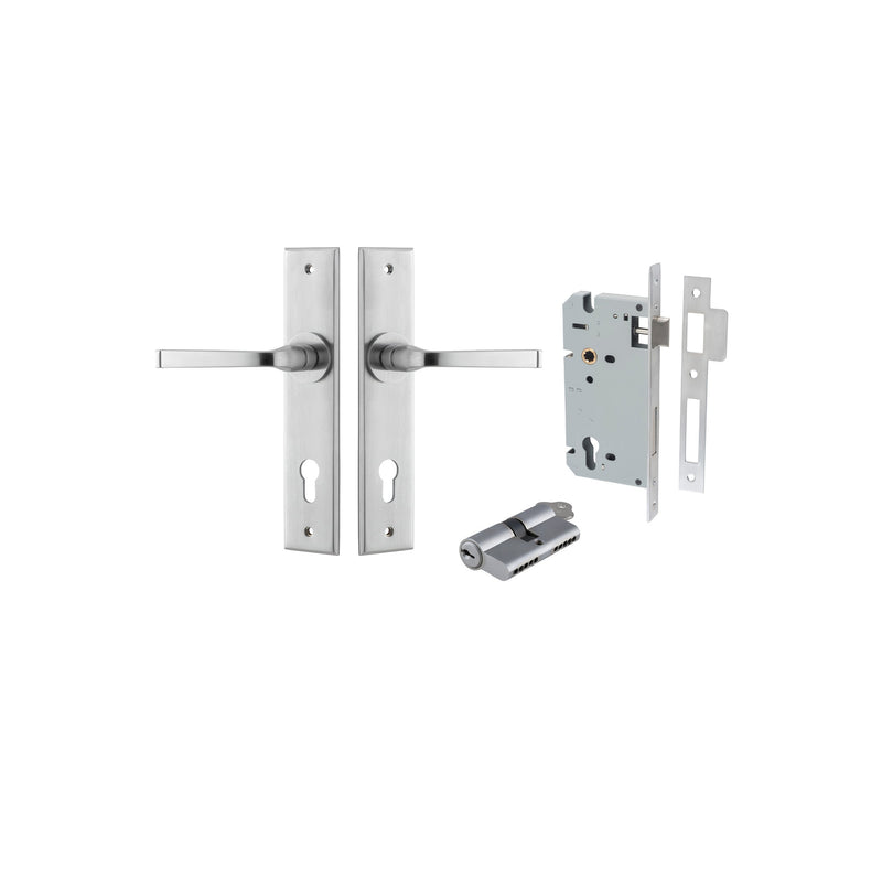 IVER ANNECY DOOR LEVER HANDLE ON CHAMFERED BACKPLATE - CUSTOMISE TO YOUR NEEDS