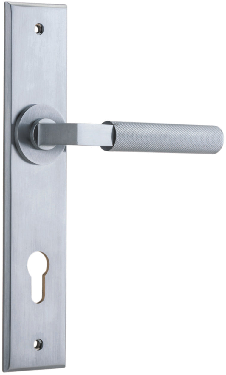 IVER BRUNSWICK DOOR LEVER HANDLE ON CHAMFERED BACKPLATE - CUSTOMISE TO YOUR NEEDS