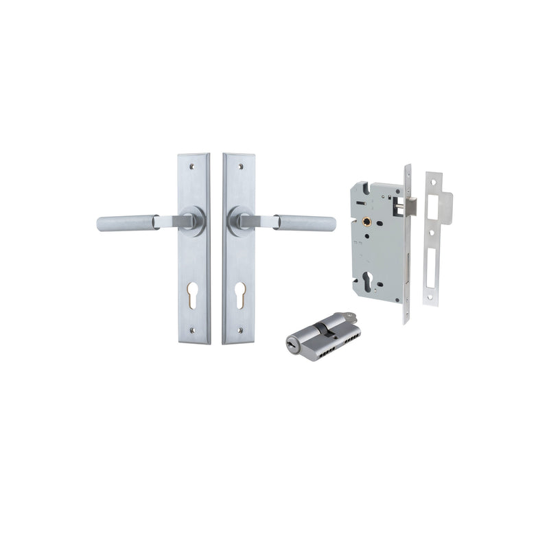 IVER BRUNSWICK DOOR LEVER HANDLE ON CHAMFERED BACKPLATE - CUSTOMISE TO YOUR NEEDS