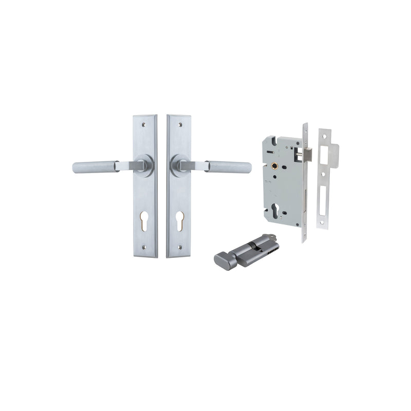 IVER BRUNSWICK DOOR LEVER HANDLE ON CHAMFERED BACKPLATE - CUSTOMISE TO YOUR NEEDS